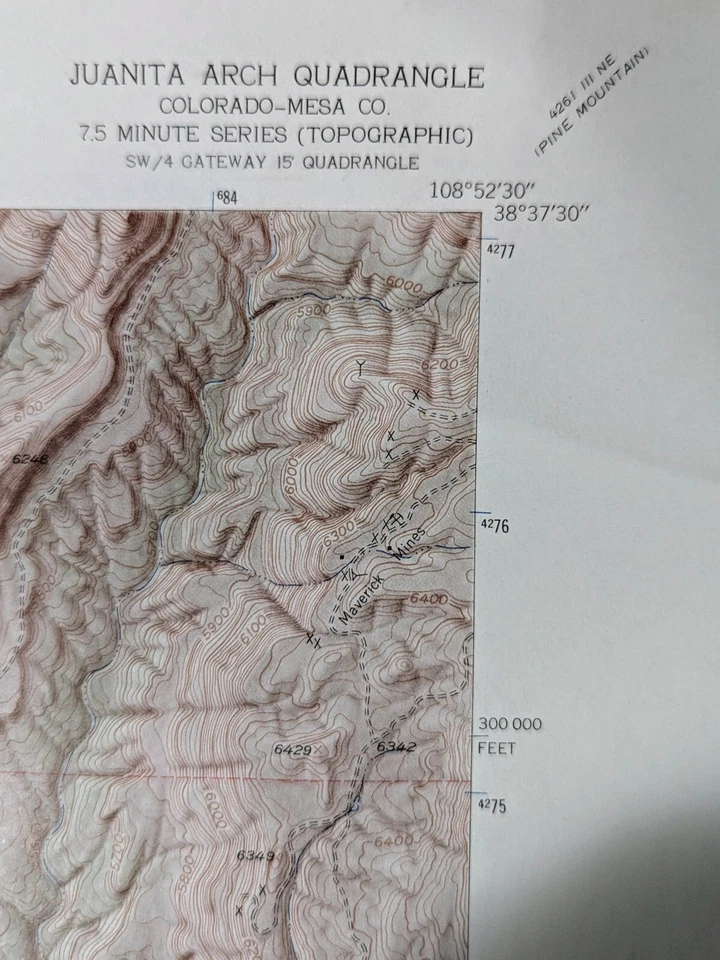 United States Department Of The Interior Survey Juanita Arch Quad Colorado Mesa - Image 3 of 4