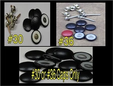 25-DURA SNAP UPHOLSTERY BUTTONS #30-#36 WITH 3/4"-1 1/2" SCREW STUDS-MANY COLOR
