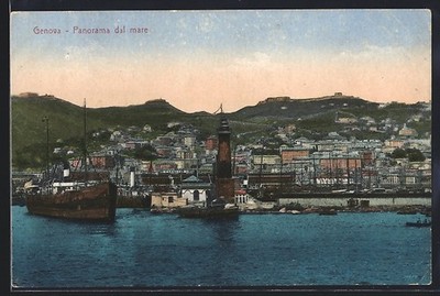 Ansichtskarte Genova, Panorama dal mare 