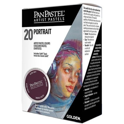 Artist Pastels Portrait Set 20 Color Professional Pan Format PanPastel GOLDEN