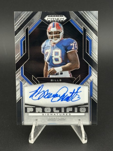 Panini 2025 Prizm Black Football Bruce Smith Bills Prolific Sig Auto PS-BSH