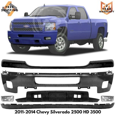 Front Bumper Paintable & Air Dam Kit For 2011-2014 Chevy Silverado 2500 HD 3500