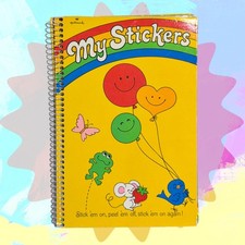 Vintage Hallmark My Stickers Sticker Album Pocket Book With Stickers 1983 Rare