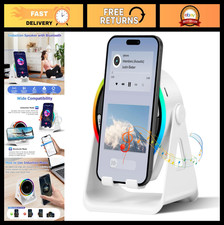 4-in-1 Wireless Bluetooth Speaker with 360  Phone Holder  RGB Light, HD Sound