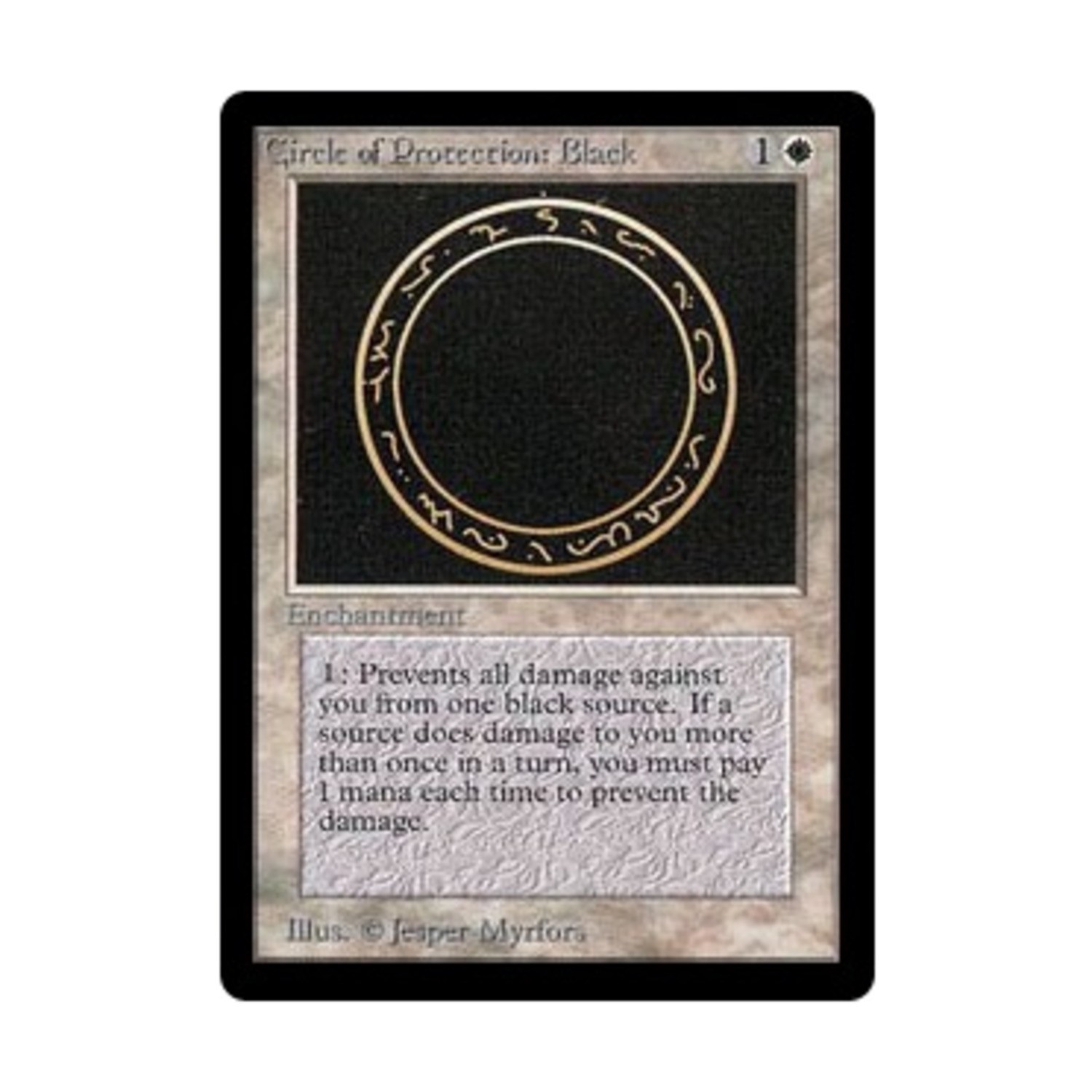 WOTC MtG Beta Circle of Protection: Black (C) VG