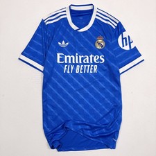 Adidas Real Madrid 2025/26 Away Jersey Blue Mens Size  M Soccer Kit