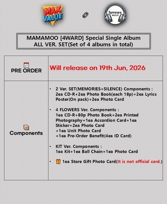 MAMAMOO [4WARD] Special Single Album ALL VER. SET(Set of 4 albums