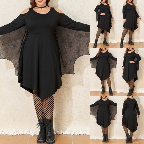 Plus Size Women Spiderweb Fancy Dress Gothic Steampunk Victorian Cosplay Costume - Picture 15 of 16