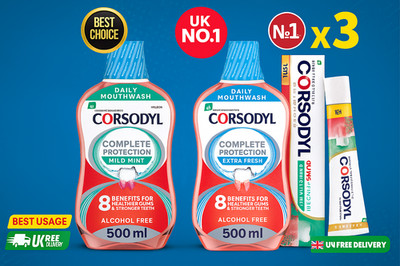 3x Corsodyl Mundpflege - Zahnpasta & Mundspülung - Variante wählbar