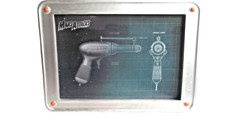 Mars Attacks Ray Gun Blueprint Framed Wall Sign 8.7x12 Sci Fi Decor Art Plaque
