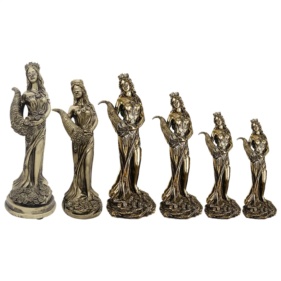1x Fortuna Roman Angel Goddess of Fortune & Luck Statue Resin Fortune Figurine