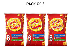 Hula Hoops Family Snack Pack, Salt & Vinegar, Cheese & Onion, original 18x24g