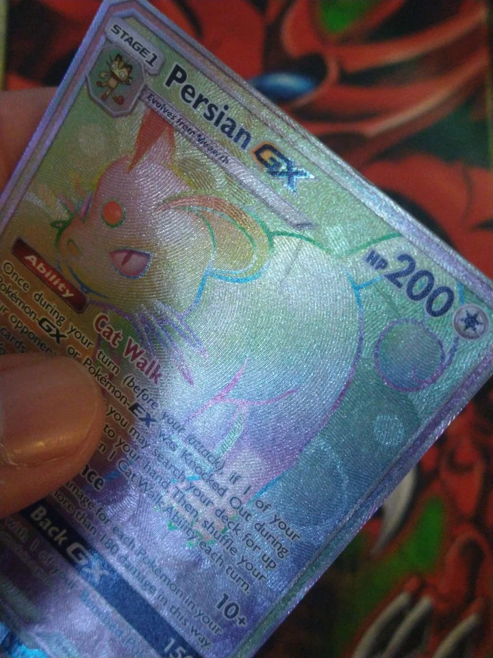 Persian GX - 227/214 - Secret Rare - Unbroken Bonds Pokemon TCG HP - Image 4 of 4