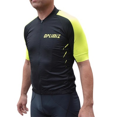 OPTIMIZ MC TRIKOT SCHWARZ/NEONGELB GRÖSSE L