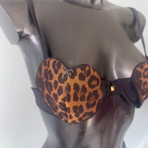 Rare Moschino Lingerie Leopard Print Bra Top New With Tags Y2K - Picture 3 of 11
