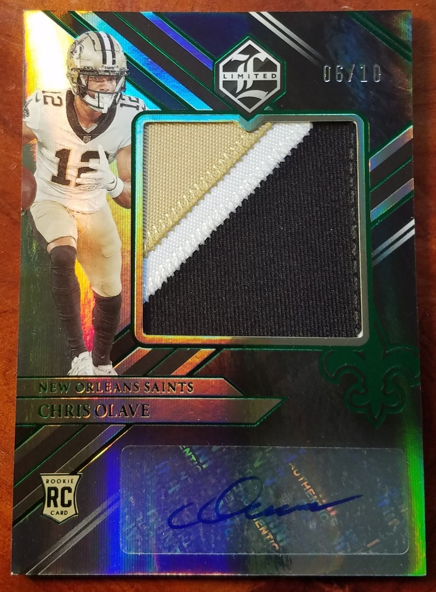 2022 Panini Limited Chris Olave Emerald Rookie Patch Auto /10