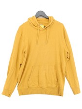 Felpa con cappuccio uomo Colorful Standard L gialla 100% cotone pullover