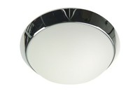 Led Deckenschale Rund Opalglas Matt Zierring Chrom Ø45Cm Led KüChenlampe Dimmbar