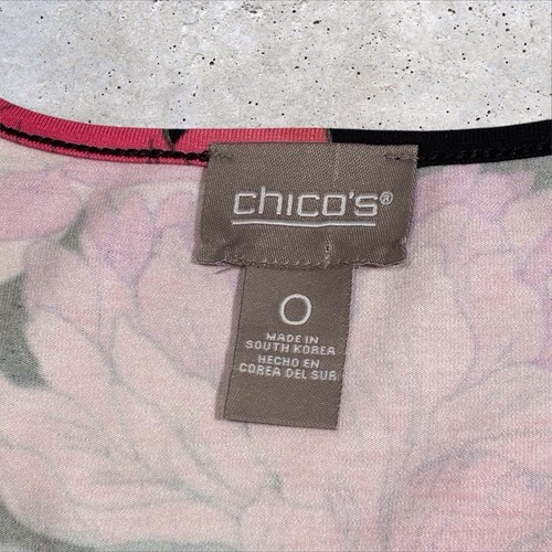 Chicos Size 0 Small Sylvan Delight Tiered Midi Dress Black Pink Sleeveless NWT - Picture 7 of 13