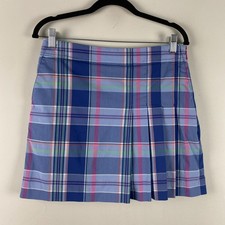 Polo Golf Ralph Lauren Plaid Stretch Skort Size 6 Multi Madras Side Zip