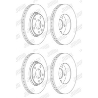 2X Jurid Bremsscheiben Vorne 305Mm BelÜFtet Passend FÜR Nissan Primastar Opel