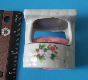 Vintage Pincushion and thimble holder, wishing well