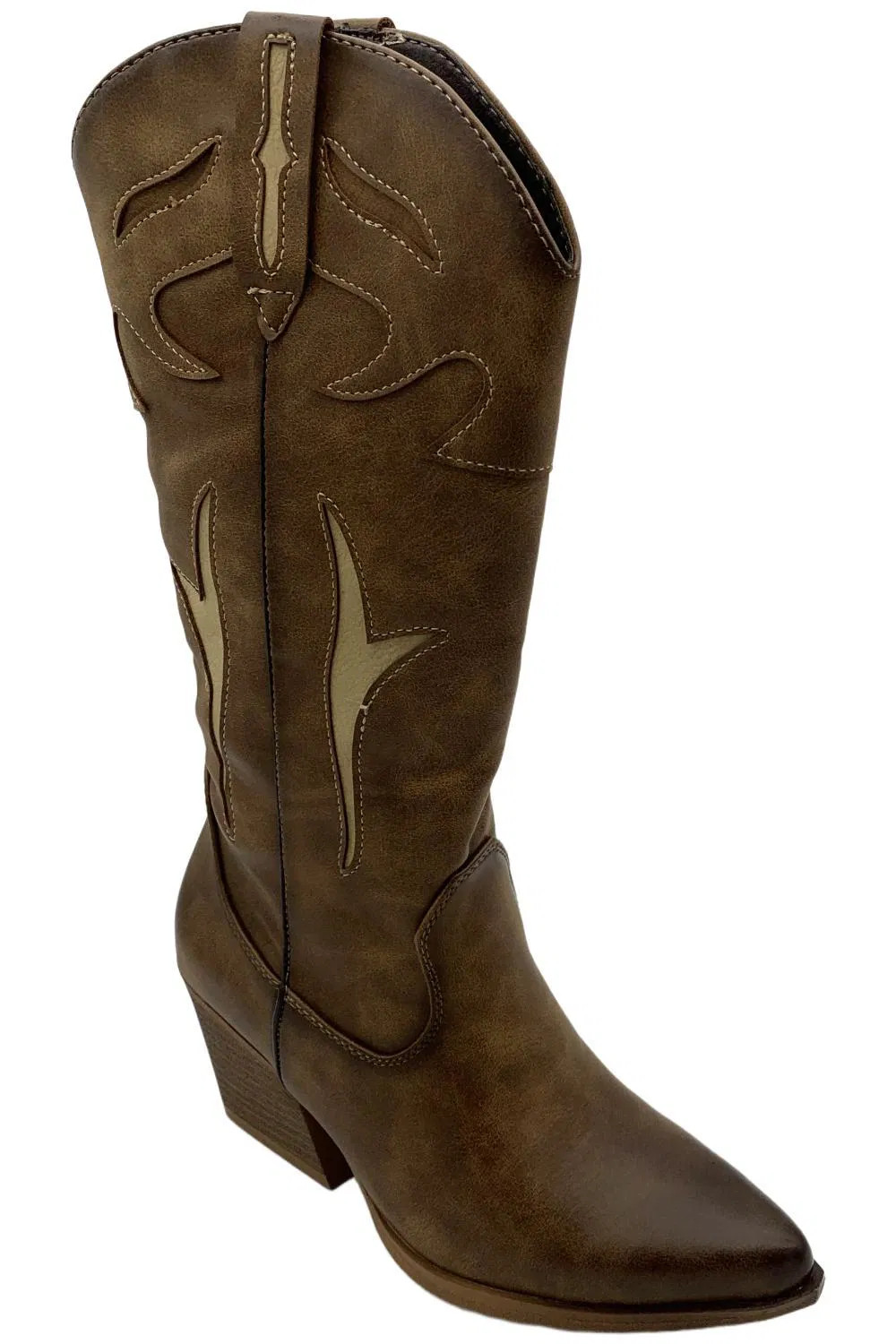 Yoki Women's Gayle 34 Western Boots Brown