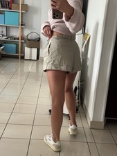 Bermuda Zara pantaloncini corti vita alta kaki taglia M