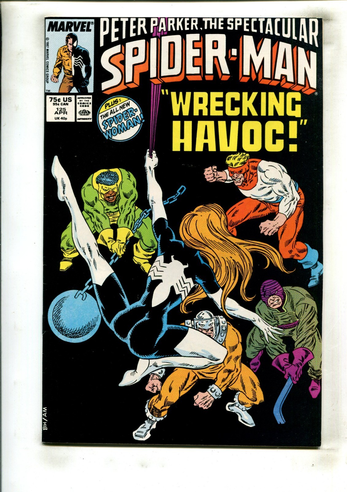 PETER PARKER, SPECTACULAR SPIDER-MAN #125 (9.2) WRECKING HAVOC!! 1987