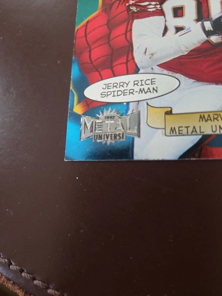 Skybox Marvel Metal Universe 1997 Jerry Rice & Spider-Man #6 de 20 49ers Foto 4 de 4