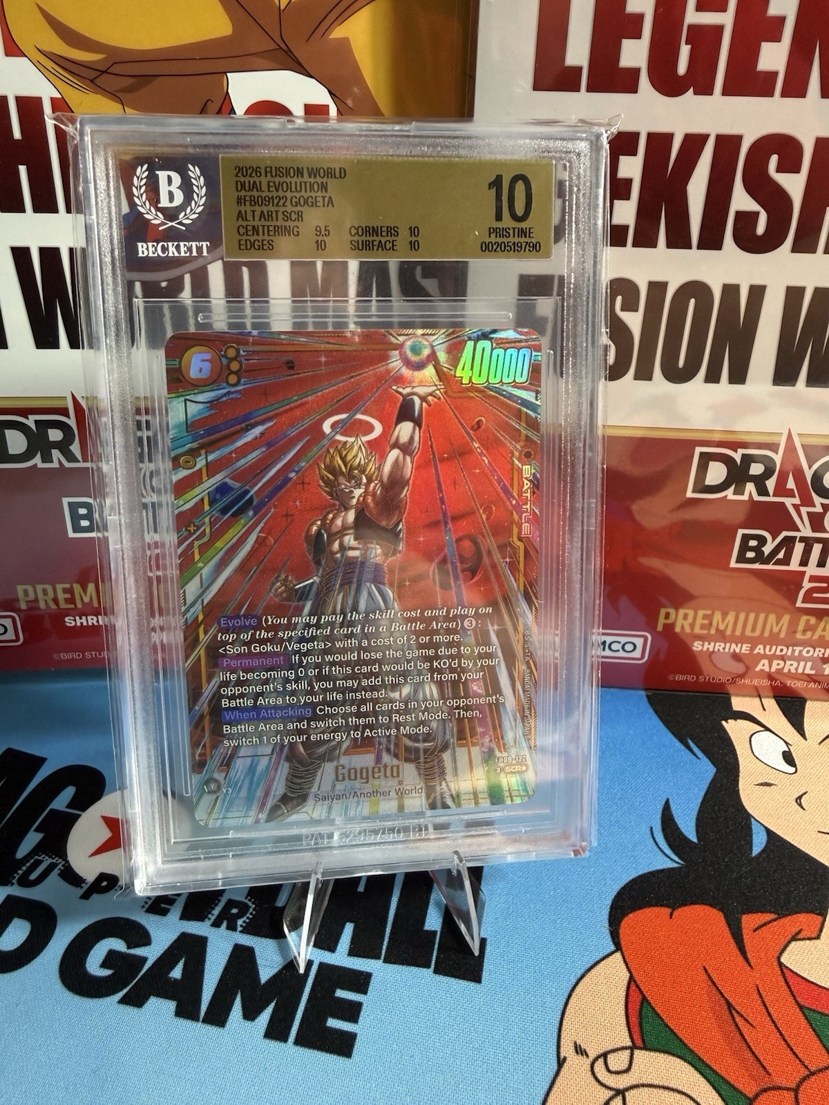 BGS 10 PRISTINE Dragon Ball Super FW Dual Evolution Gogeta FB09-122 Alt Art SCR
