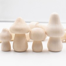  20 Pcs Statua Di Fungo Artigianato in Legno Non Finito Dei Funghi
