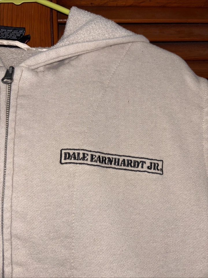Chaleco Dale Earnhardt Jr. National Gaurd Beige Con Capucha Cremallera Completa Talla 2X Foto 2 de 4