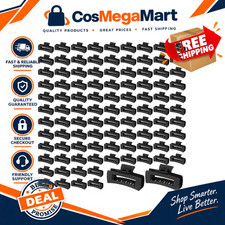 100 Pcs Hair Claw Clips for Women - 4.1" Frosted Black Bulk Set, Strong Hold