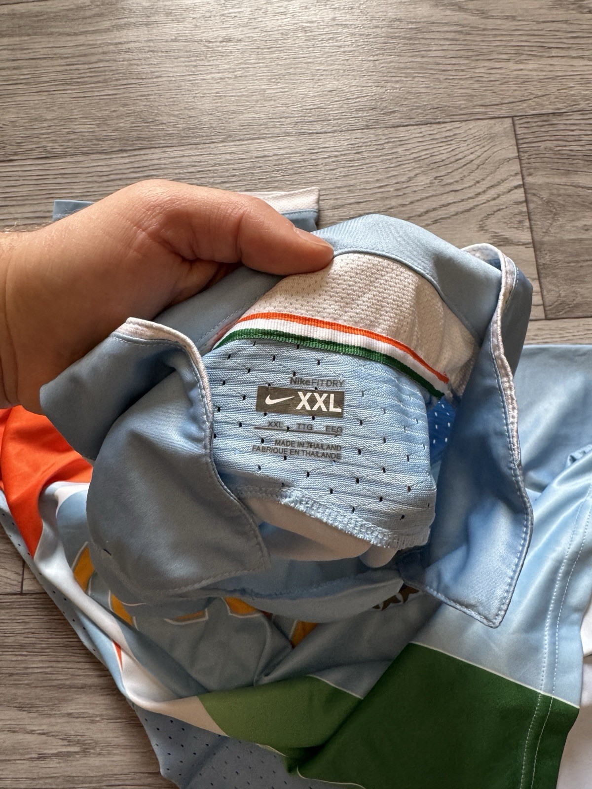 India Cricket National Team Jersey Shirt Sahara Nike Men’s Size XXL 218171-401 thumbnail 10