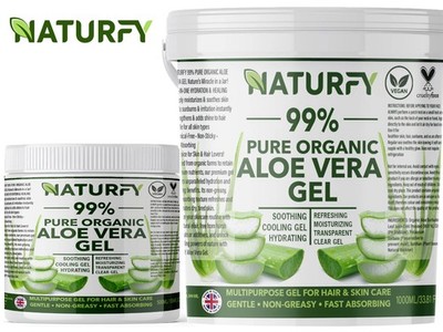 Aloe Vera Gel Pure Natural Organic Multipurpose Soothing Hair & Skin Care500-1kg