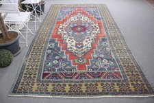 Vintage Turkish Rug 6x11,3 ft (184x344 cm), B...