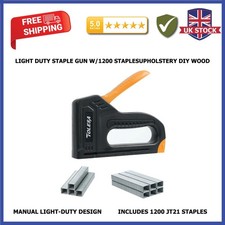 Light Duty Staple Gun w/1200 Staples Upholstery for DIY Wood ,Decoration UK