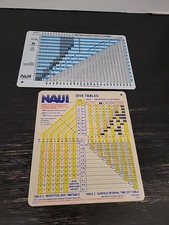 1989 PADI International Recreational Dive Planner Chart NAUI Dive Tables