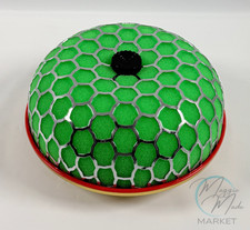 New Universal Chrome Mesh Short Mushroom Cold Air Intake Filter 3 Inlet Green