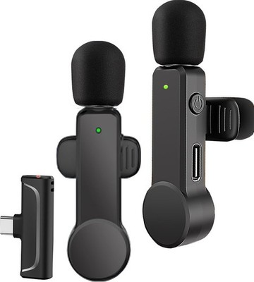 NPTCL 2 Pack Wireless Lavalier Microphone USB-C for iPhone 15/16/17