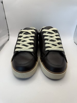 Polo Ralph Lauren Brown & Cream Leather Sneakers Men's Size US 8 D Logo On Side
