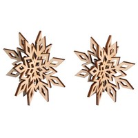 3D Holz AnhäNger Schneeflocken