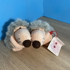 ANDREW BROWNSWORD HUGGING HEDGEHOGS PLUSH SOFT TOY TINGLES PAIR RARE RETRO