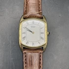 #37 Vintage Seiko Men’s 2620-5650 Dress Leather Tank Quartz Analog 26mm Watch