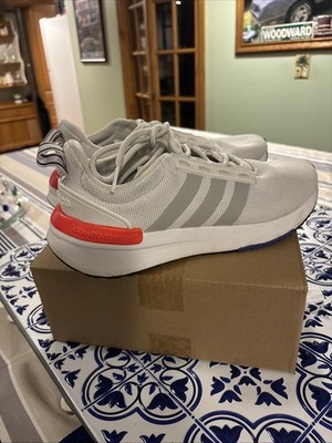 Adidas Racer TR21 White Solar Red Size 11 Wide   - Very Nice , Great SHOE,
