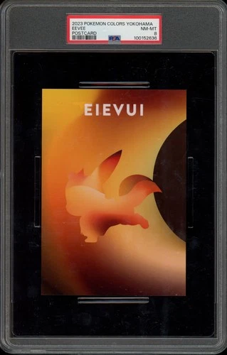 Pokemon Eevee (Eievui) Postcard Pokemon Colors Yokohama PSA 8
