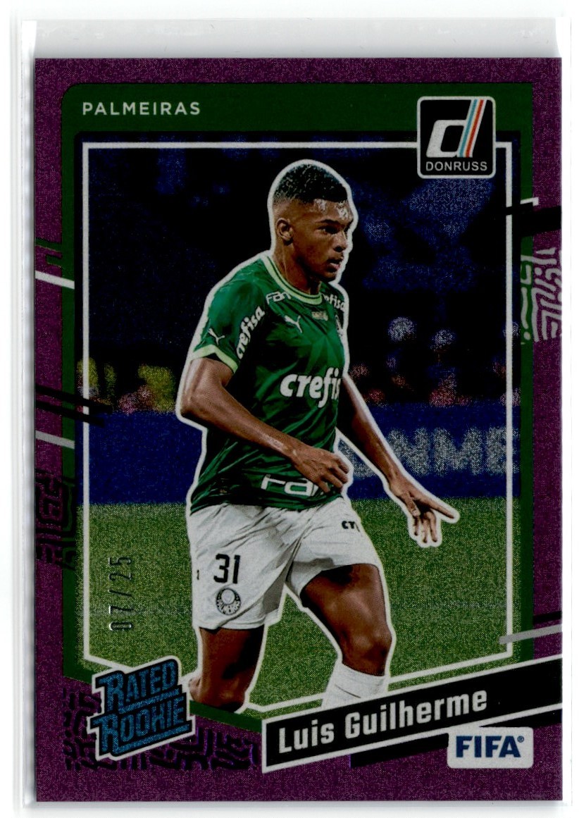 2023 Donruss Purple Luis Guilherme /25 #196 SE Palmeiras