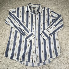 Vintage Ely Shirt XL Western Rockabilly Pearl Snap Striped Cowboy