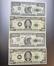Lot of 4 Novelty Million Dollar & 9/11 Commemorative Bills Currency Collectible